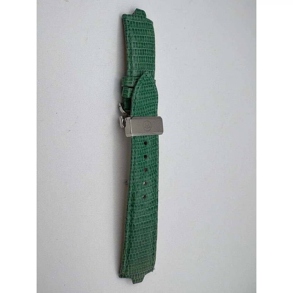 Movado Green Lizard Leather Watch Strap 20mm Deployment Clasp 56930-4965